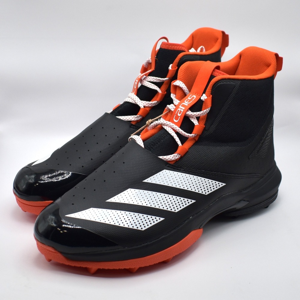 adidas Adizero Chaos To Turf Football Cleats Mens 13 Miami Hurricanes NEW JQ4256